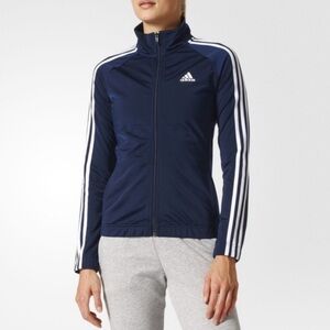 Adidas Women's Designed 2 Move Track Jacket Navy Sz XL Lightweight Performance